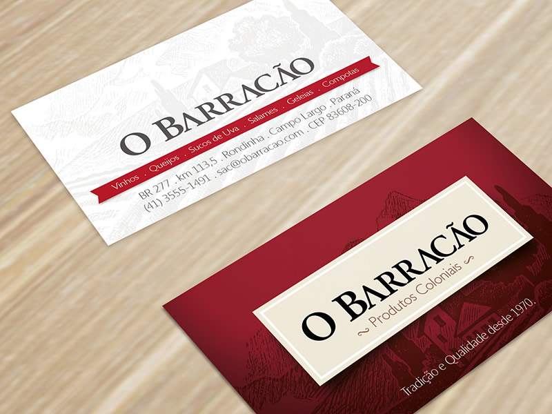 Cartão de Visita . O Barracão