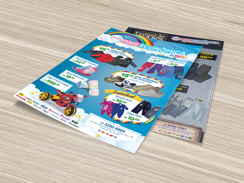 Folder . Mais Econômica Kids