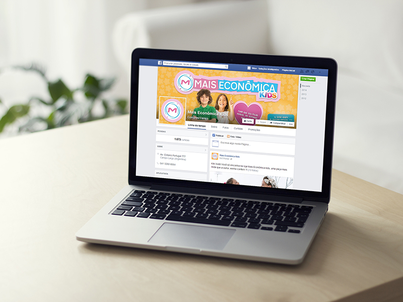 Facebook . Mais Econômica Kids